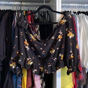 Floral off the shoulder blouse